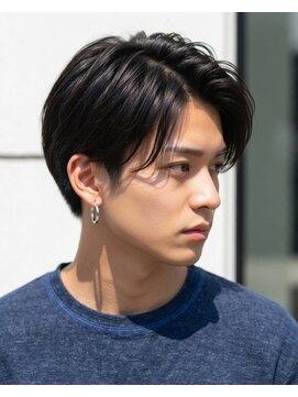フレイムス ヘアアンドリラックス 吉川店(Frames hair&relax) 艶×毛流れ◎大人アップバング♪【吉川・吉川美南】