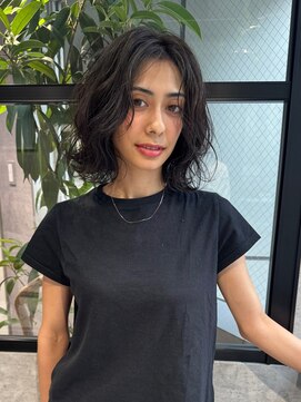 バランス 原宿 表参道(balance) オリーブグレージュ×レイヤーボブ