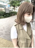 【N4C】前下がりミディアムボブ×カーキベージュ