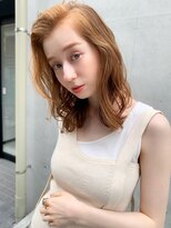【山田】外国人風かきあげバングゆるウェーブミディ