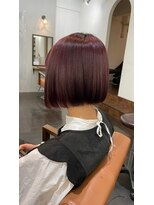 ネウィ ジャム 町田(newi JAM)&nbsp;大人可愛い20代30代40代小顔ワンサイドショートボブ丸み前下がり