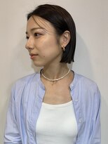 イオエ(ioe)&nbsp;黒髪/ボブルフ/ネビージュ/小顔/ワンレン/髪質改善/グレージュ