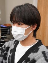 エルマーク(L-MARK) シースルーマッシュナチュラルマッシュメンズ韓国ツーブロック