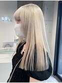 ミルクティーベージュダブルカラーケアブリーチインナーカラー