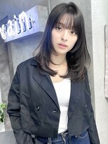 ヴェイン 渋谷(vain)&nbsp;★くびレイヤーエモージュ黒髪グレーベージュレイヤーロング