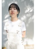 マッシュウルフ顔まわりカットインナーカラーイメチェンスタイル