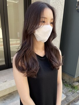 コフィー バイ メルト 吉祥寺(cofy by melt) 【松本咲花】前髪なしセンターパート韓国風ラベンダーベージュ