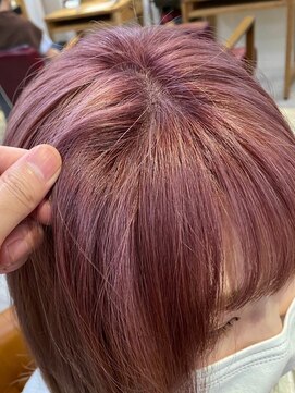 ラゴム 池袋(LAGOM) 切りっぱなしボブ/美髪/ピンクブラウン[池袋/髪質改善]