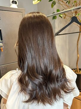 ミズチャーム(Ms.CHARM) くびれセミロング/オレンジブラウン