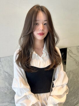 アクシス 栄店(`AXIS) 【Hinako】韓国レイヤーカット×透けグレージュ