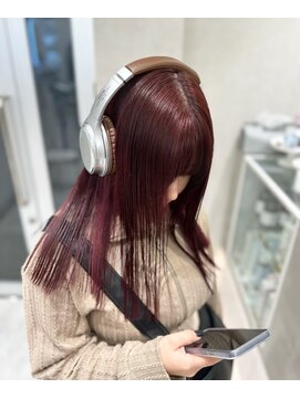 ロンド レア 天神大名店(Lond Le’a) デザインカラー/レイヤーカット/ウェットヘア/オリーブベージュ