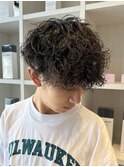 <ELMO. 兒玉>メンズマッシュ 強めスパイラルパーマ