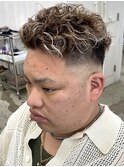 □フェードカット#ベリーショート#メッシュ＃ニュアンスパーマ