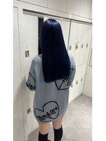 ユーフォリア 渋谷グランデ(Euphoria SHIBUYA GRANDE)&nbsp;青髪　青カラー　ブルーカラー　ぱっつんヘア　YUKI