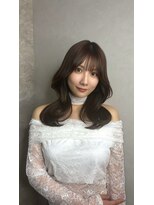 ロンド ルージュ 銀座店(Lond rouge)&nbsp;ミニウルフレイヤーカット顔周り前髪韓国ミディアムロング/銀座