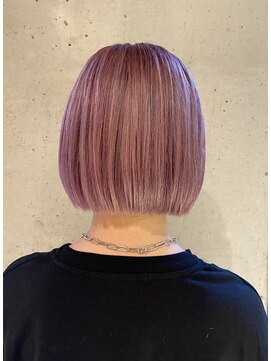 レジュアル(RESSUAL) 切りっぱなしボブ　ピンクベージュ