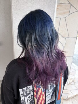 トゥ ルーチェ(tu.luce) 【コン】ブルー×バイオレット　　ツートーンカラー