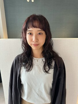 アム(amu) ラベンダーカラー/デジタルパーマ/ロングパーマ/レイヤーカット