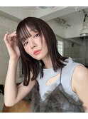 カシスブラウン×似合わせカットレイヤーミディアム【松下】