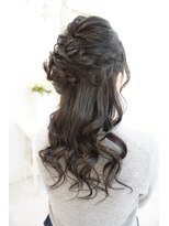 アレンジハーフアップ　ヘアセット