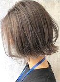 【Zina札幌】フリンジウェーブ前髪大人かわいいココアブラウン