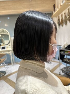 ロンド ストラーダ 心斎橋(Lond strada) シルキーベージュ×グレージュカラー【髪質改善/縮毛矯正】