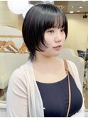 Gem Hair Studio 姉崎　ウルフショート/アッシュブラック