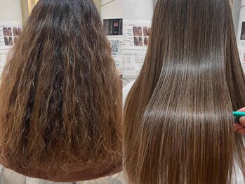ヘアー カーム 武蔵小杉店(HAIR CALM)の写真/髪へのダメージを最小限に抑えた薬剤を使用しているので、髪に優しく、自然な仕上がりに♪