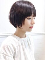 ミニボブ小顔暗髪切りっぱなしボブ外はねボブ黒髪渋谷原宿神宮前