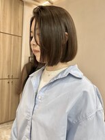 ウェイズトウキョウ 新宿店(Ways TOKYO)&nbsp;ボブ　グレージュ　切りっぱなし　韓国ヘア　タッセルボブ