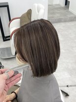 ブラウン(Brown) 細め大人ハイライトカラー