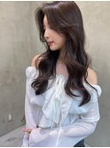 銀座 cheri 暗髪センターパート×大人くびれウェーブ