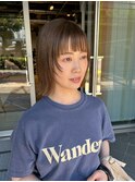 フェイスレイヤー×切りっぱなしボブ