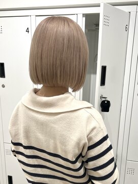 ノウハウ キョウト(KNOWHOW kyoto) 切りっぱなしボブ/ミルクティベージュ/ボブ