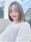 似合わせカット×韓国顔周りレイヤーカットボブ[表参道]