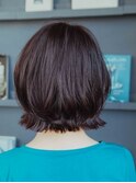 こなれ感小顔ライン黒髪ボブクールボブくびれショートボブ