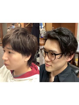 <新大塚駅1分>ON/OFF対応メンズスタイル!朝のセットもWAX&ジェルで簡単に!＜理容室＞バ-バ-/学割U24/メンズ