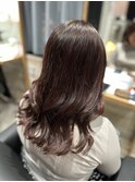 ブリーチなしカラー×チェリーブラウン