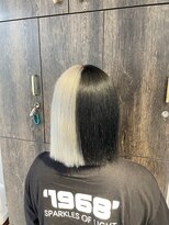 アジールヘア 池袋東口店(agir hair)&nbsp;ホワイトカラー/ブラック/デザインカラー/ボブ/池袋東口