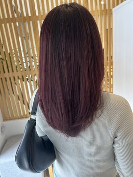 アンバイヘアー 蘇我店(and by hair) セミロングレイヤー×ピンクカラー