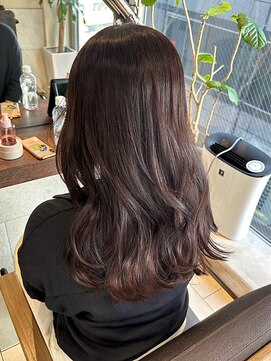 ヘアリゾート粋 ティガ 池袋店(tiga) 艶髪/透明感/ダークブラウン/ウェーブ