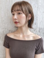 カバーヘア ブリス 上尾西口店(COVER HAIR bliss)&nbsp;20代30代◎韓国風ミルクティーベージュボブ×くびれ外ハネp上尾