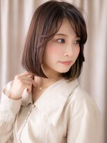 カバーヘア ブリス 戸田公園西口店(COVER HAIR bliss) ミルクグレージュイヤリングカラーレイヤーボブX戸田公園30代