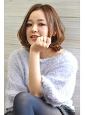 くせ毛風フレンチボブ重めスタイル