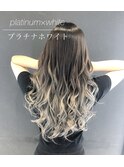 プラチナホワイト、ホワイトブリーチ、グラデーションカラー