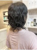 福山市美容室Caary  ウルフレイヤーのくるっとパーマ スタイル