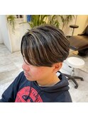 ハイライト センターパート センター分け