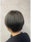 透明感暗髪グレーアッシュ#ダブルカラー#透明感カラー