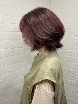 ヘアースペースブルーム プリュス 石橋店(HAIR SPACE BLOOM plus) 石橋阪大前/ピンクラベンダー/ブリーチ無しカラー/髪質改善