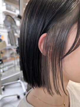 アーサス ヘアー デザイン 鎌ヶ谷駅前店(Ursus hair Design by HEADLIGHT) 切りっぱなしボブ×インナーカラー☆グレー
